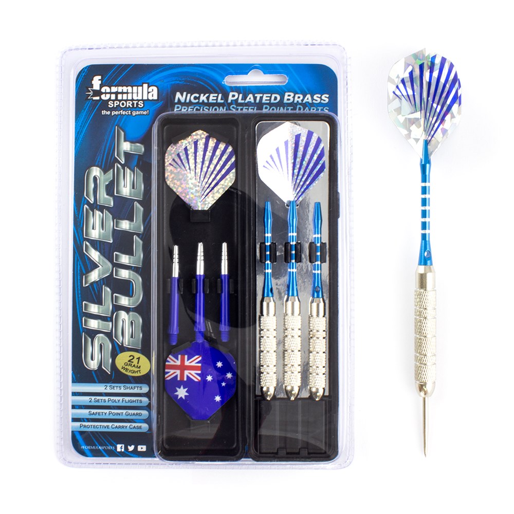 Silver Bullet Nickel Plated Brass Darts Gift Pack