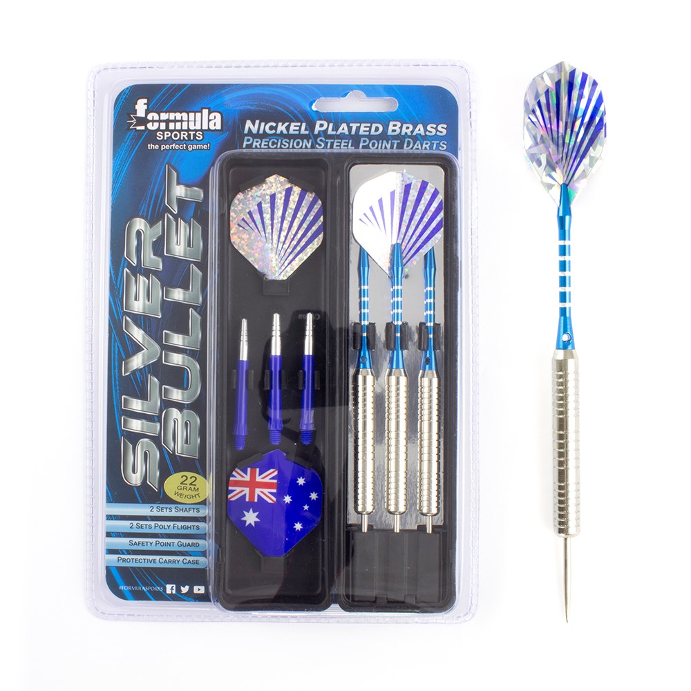 Silver Bullet Nickel Plated Brass Darts Gift Pack