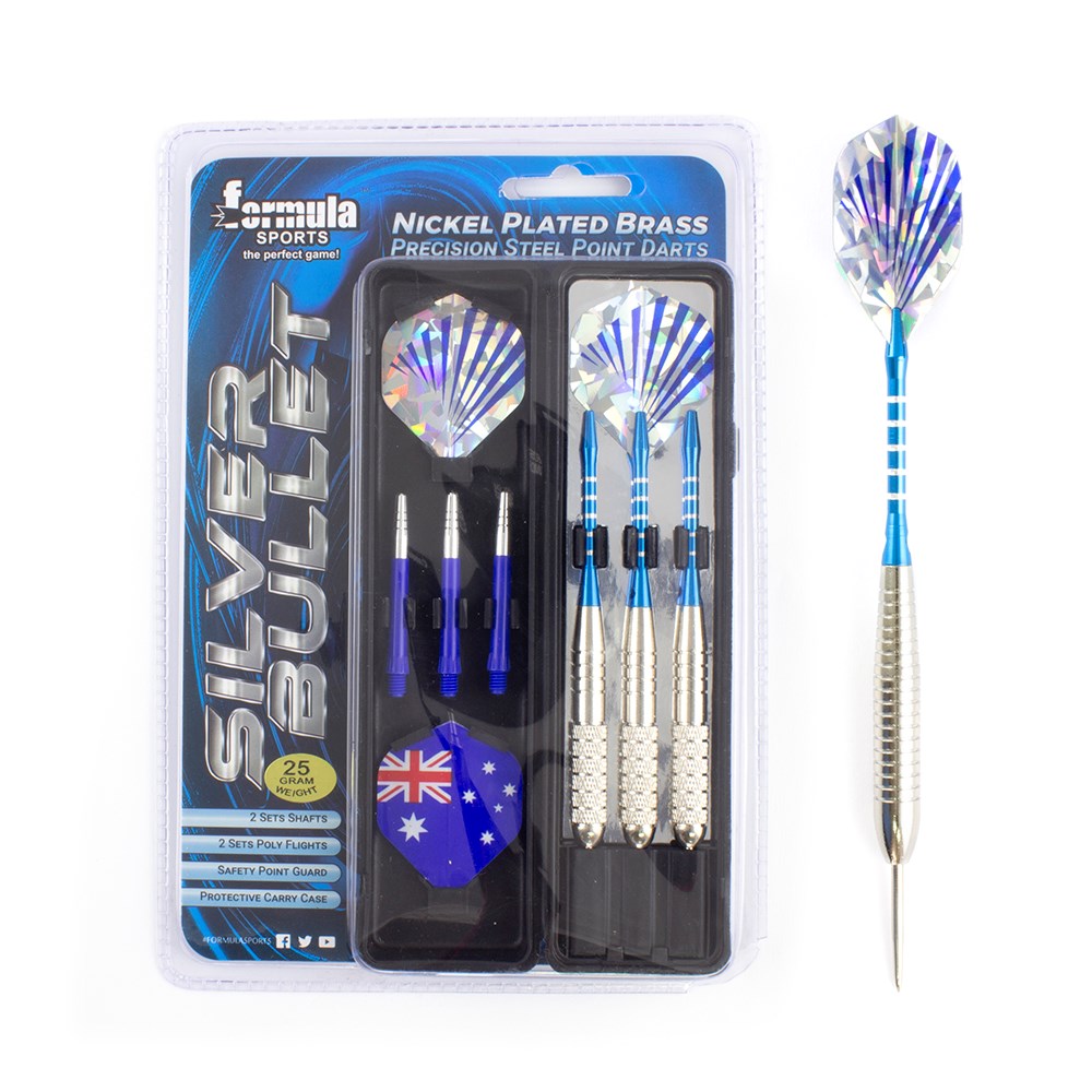 Silver Bullet Nickel Plated Brass Darts Gift Pack