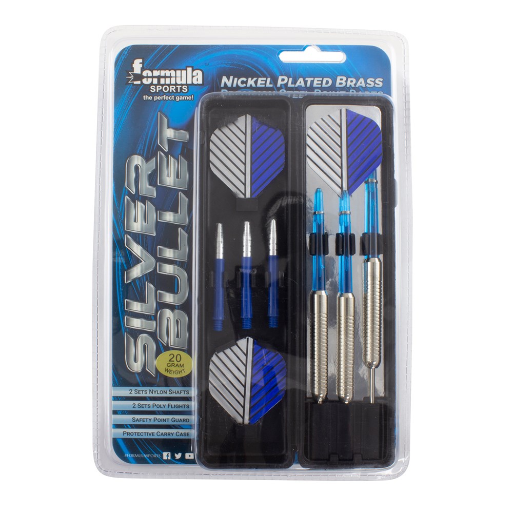 Silver Bullet Nickel Plated Brass Darts Gift Pack