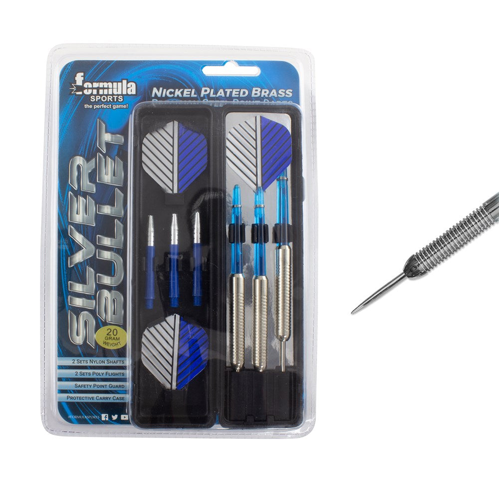 Silver Bullet Nickel Plated Brass Darts Gift Pack