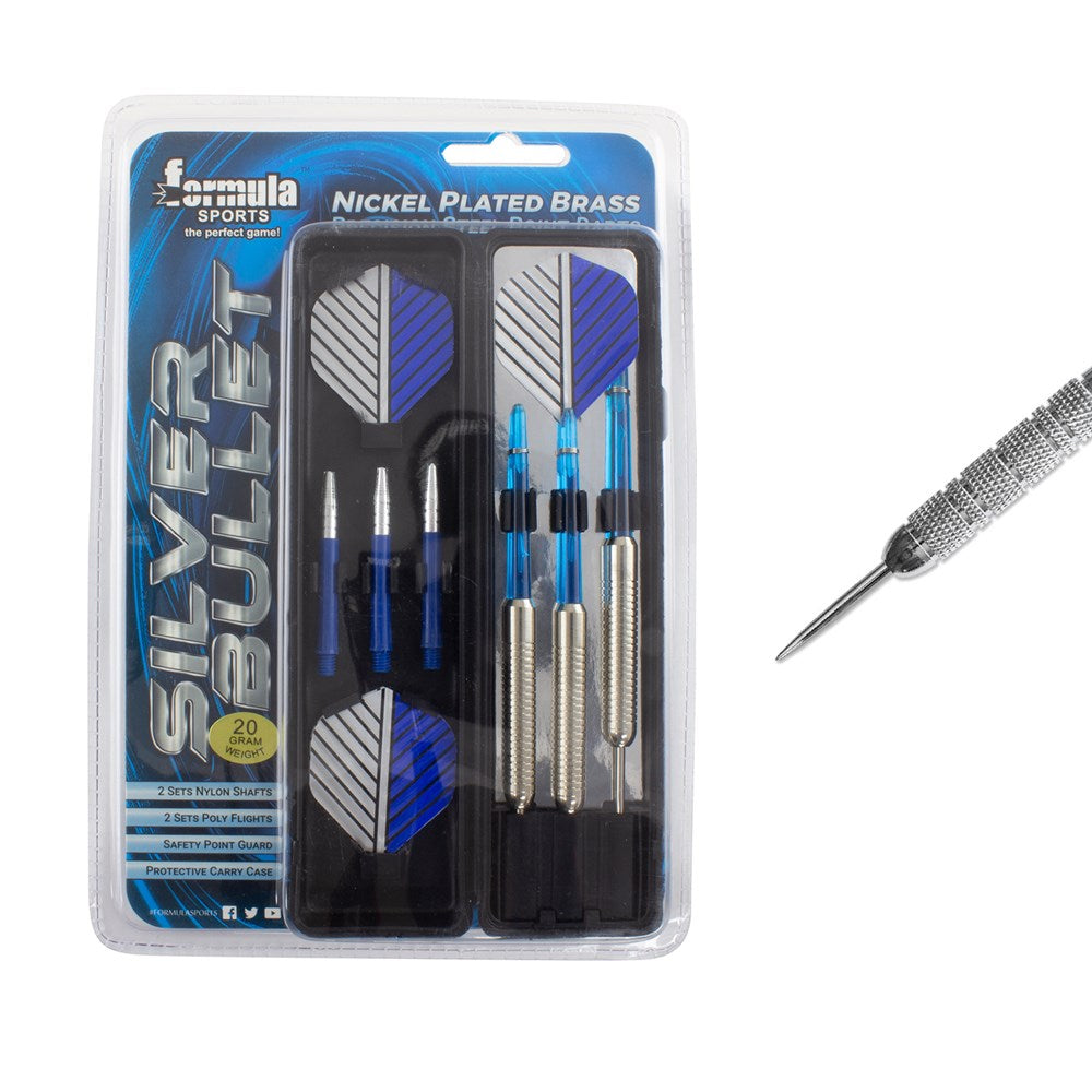 Silver Bullet Nickel Plated Brass Darts Gift Pack