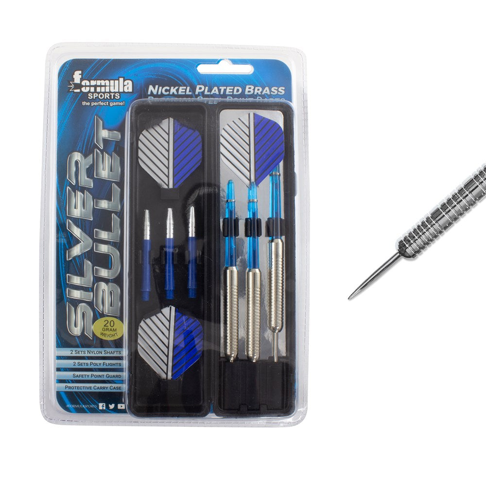 Silver Bullet Nickel Plated Brass Darts Gift Pack