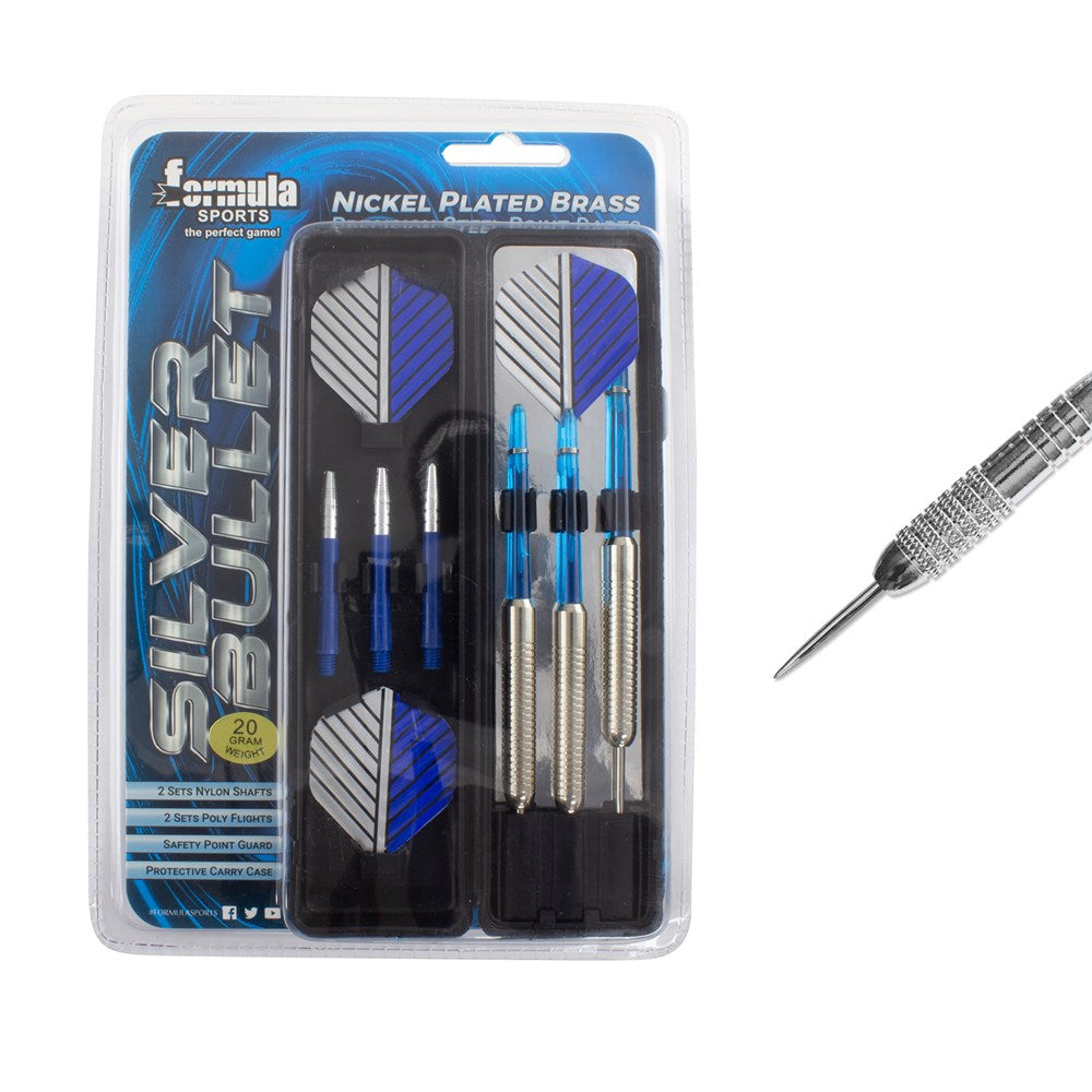 Silver Bullet Nickel Plated Brass Darts Gift Pack