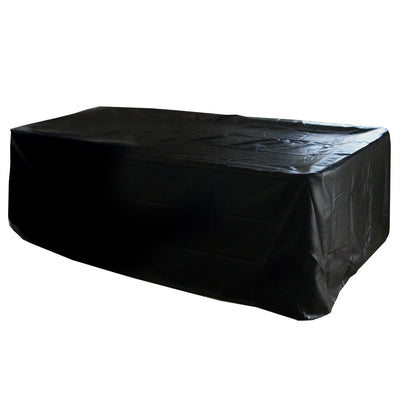 9' Black Heavy Duty Table Cover with Full Skirt