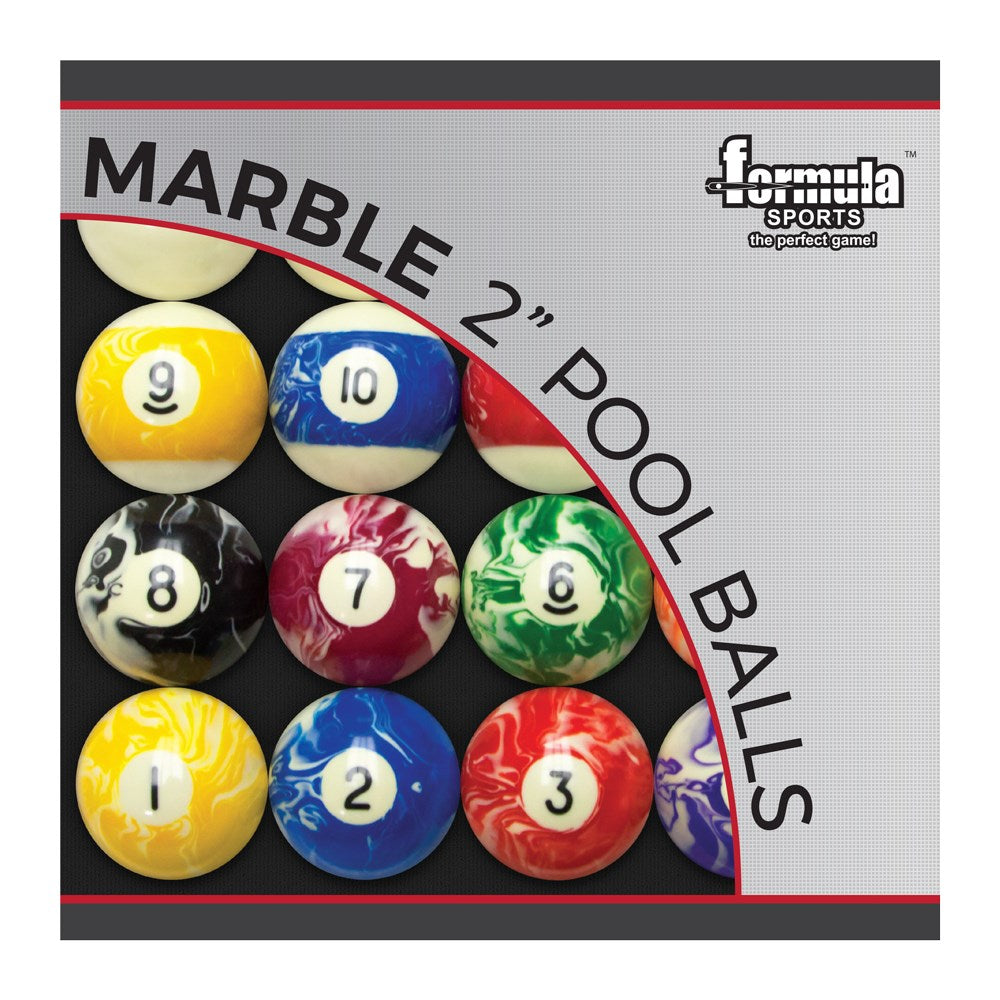 Marble Pool Balls 2" Boxed