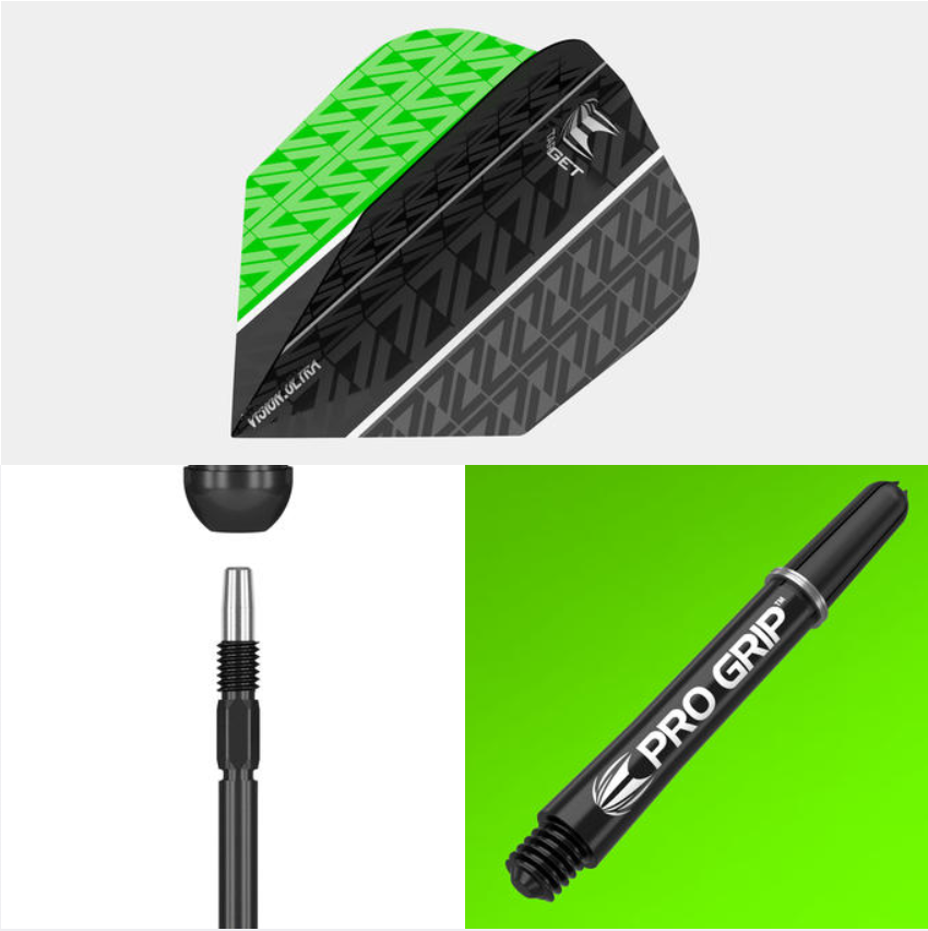 Vapor8 Black Green Swiss 80 Tungsten Darts Formula Sports